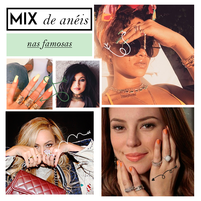 Mix de anéis famosas