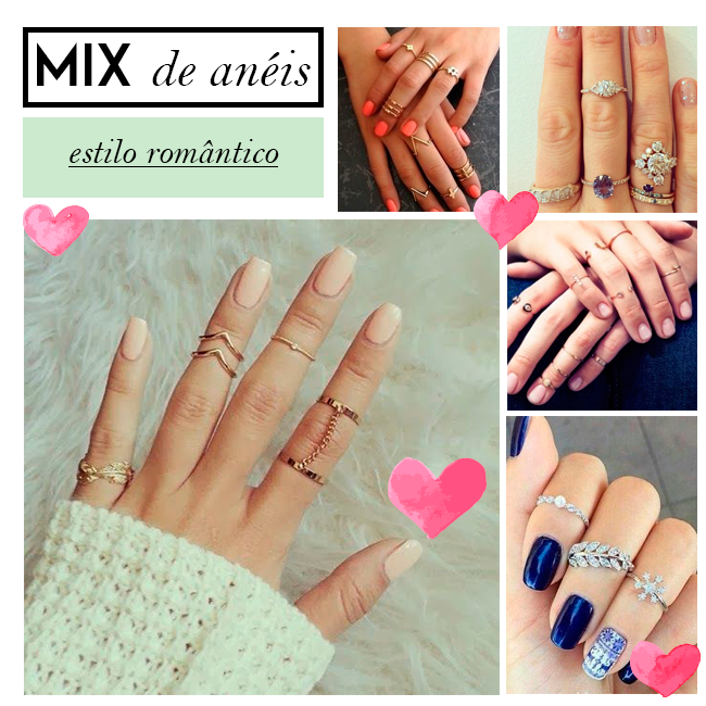 Mix de anéis românticos